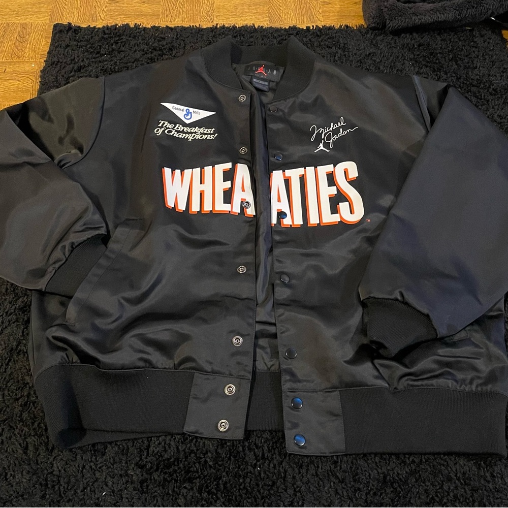 Jordan Black Wheaties Bomber Jacket